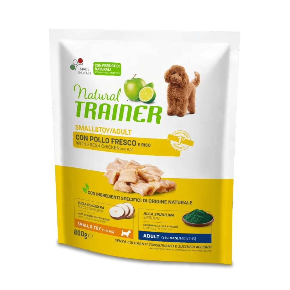 CROCCHETTE CANE MINI ADULT CON POLLO 800 GR - NATURAL TRAINER