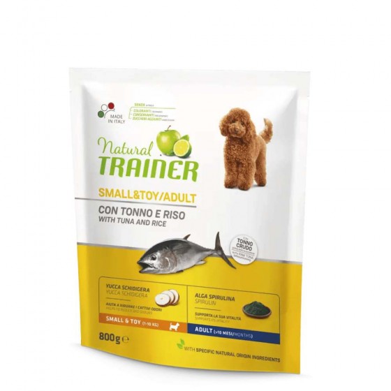 CROCCHETTE CANE MINI ADULT CON TONNO 800 GR - NATURAL TRAINER