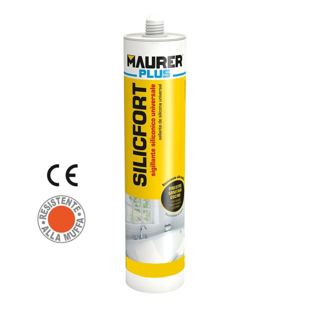 SILICONE ACETICO SILICFORT MARRONE 280 ML - MAURER PLUS