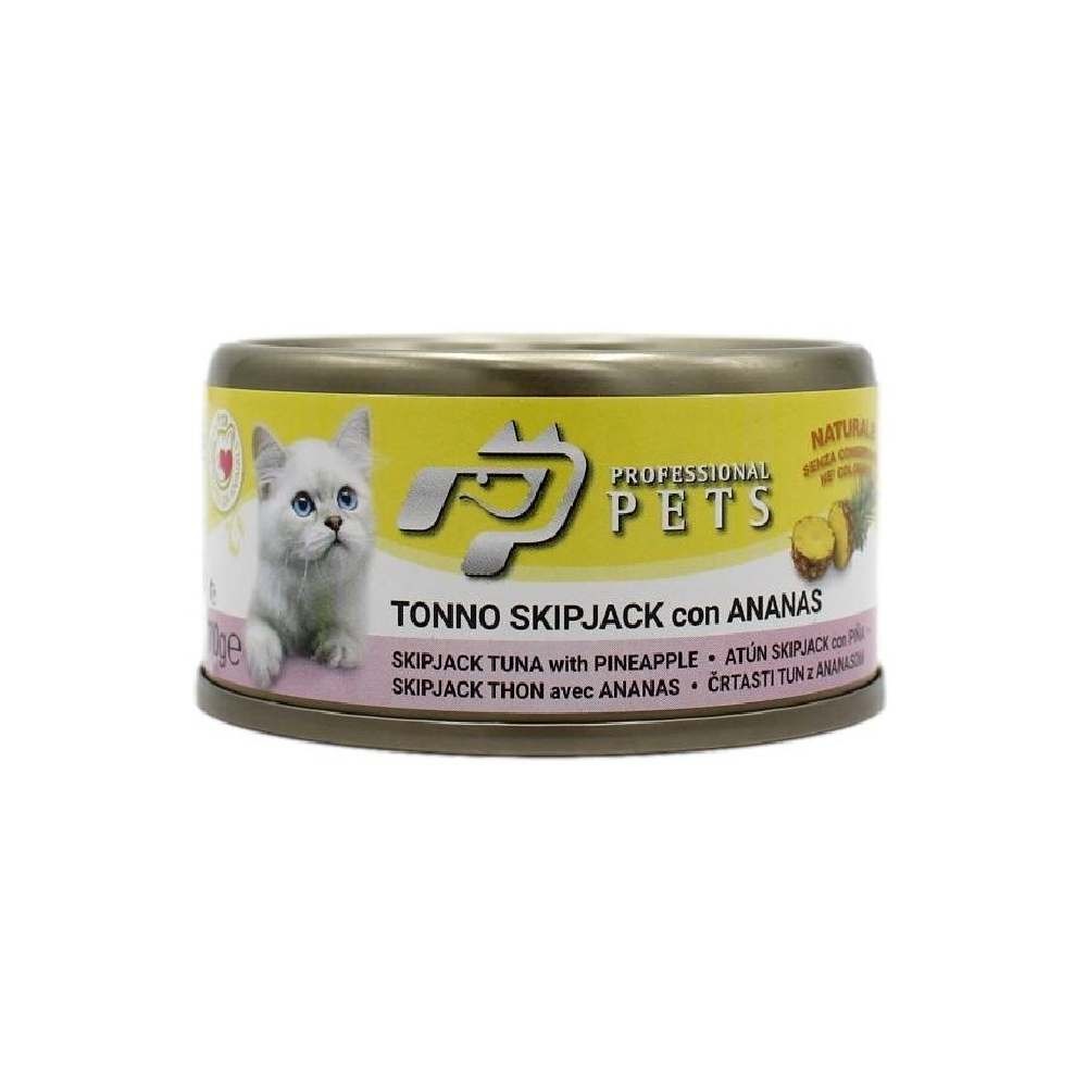 UMIDO PER GATTO GUSTO TONNO SKIPJACK CON ANANAS 70 GR - PROFESSIONAL PET