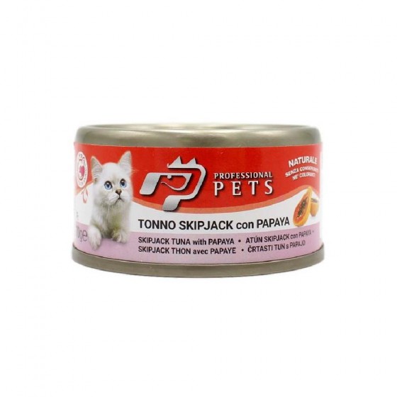 UMIDO PER GATTO GUSTO TONNO SKIPJACK CON PAPAYA 70 GR - PROFESSIONAL PET