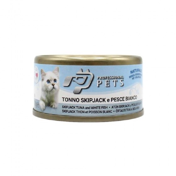 UMIDO PER GATTO GUSTO TONNO SKIPJACK E PESCE BIANCO 70 GR - PROFESSIONAL PET