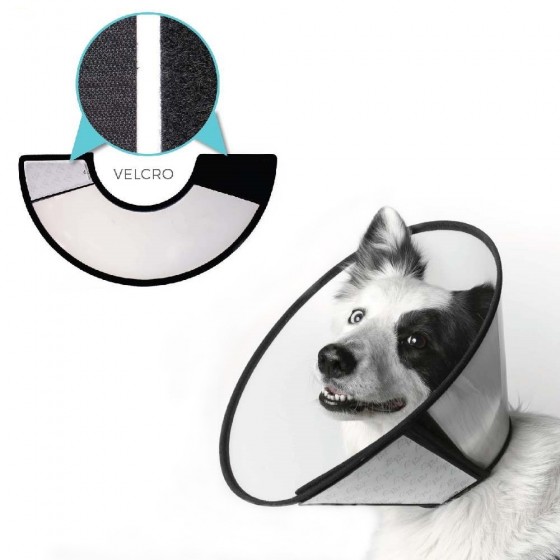 COLLARE CHIRURGICO CON VELCRO E BORDATURA TG XS : A 18 - 25, B 11 CM - LEOPET