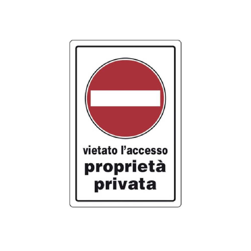 CARTELLO SEGNALETICO "PROPRIETA' PRIVATA" 30 X 20 CM