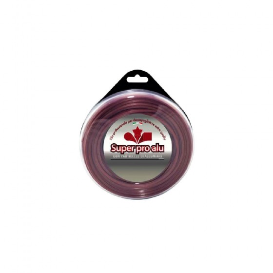 FILO IN NYLON ALUMADE PER DECESPUGLIARTORE A SEZIONE QUADRATA 3,5 MM X 39 M RED