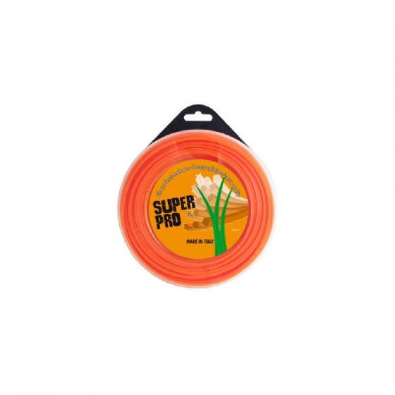 FILO IN NYLON PROFESSIONALE PER DECESPUGLIATORE PROFILO QUADRO 4 MM X 25 M