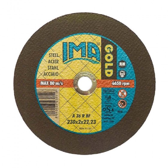 DISCO DA TAGLIO "GOLD" PER FERRO 230 MM SPESS. 2 MM - IMA
