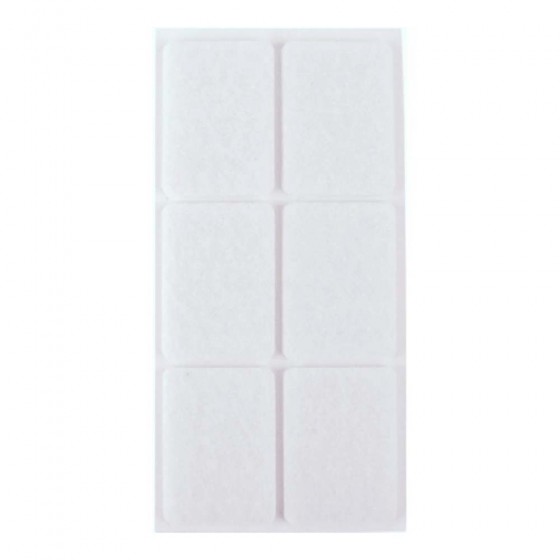 FELTRINI CON AUTOADESIVO 25 X 35 MM 6 PZ COLORE BIANCO