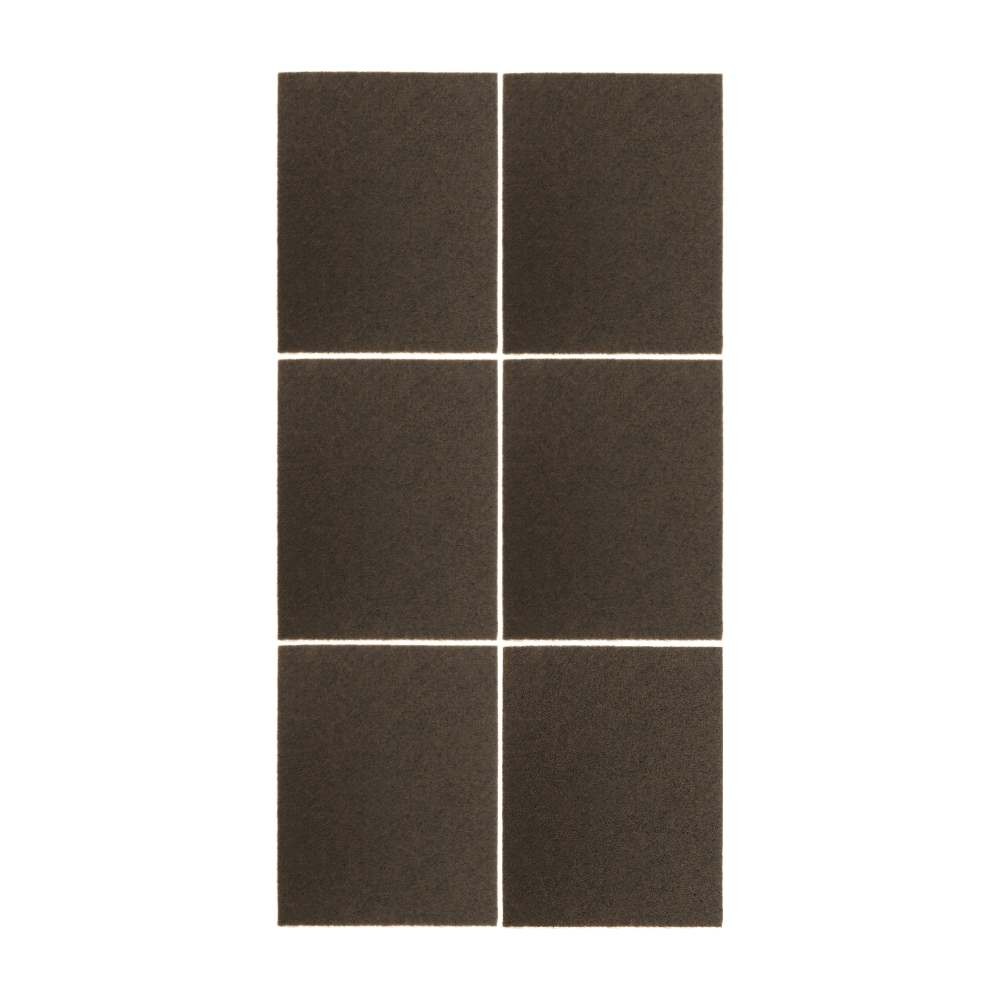 FELTRINI CON AUTOADESIVO 25 X 35 MM 6 PZ COLORE MARRONE