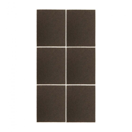 FELTRINI CON AUTOADESIVO 25 X 35 MM 6 PZ COLORE MARRONE