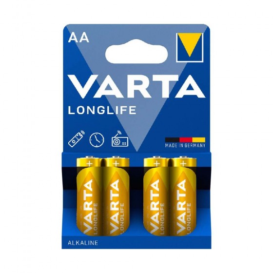 BATTERIE LONGLIFE ALCALINE STILO BL. 4 PZ - VARTA