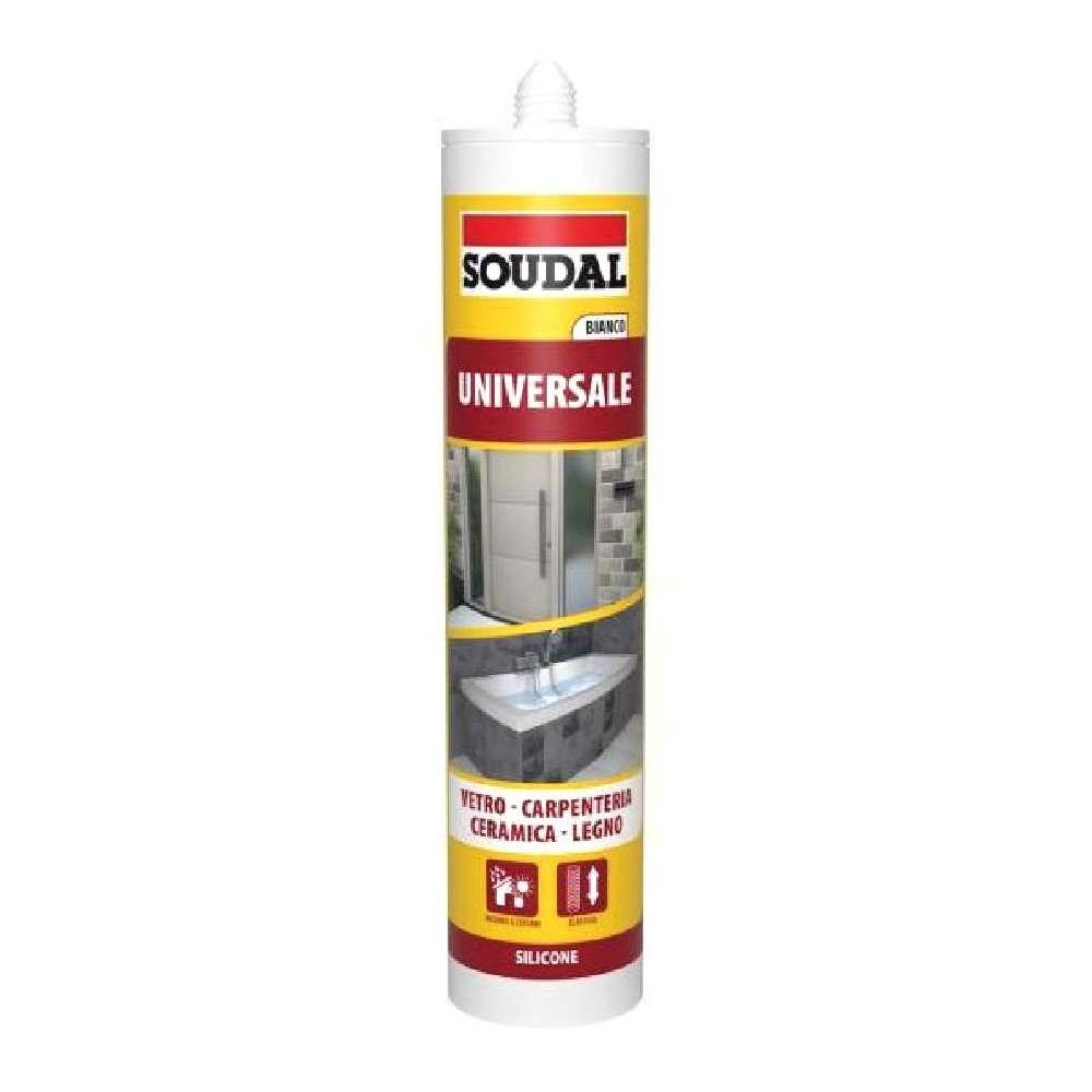 SILICONE ACETICO UNIVERSALE - TRASPARENTE 280 ML - SOUDAL