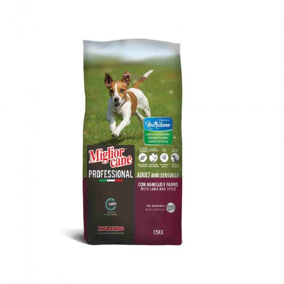 CROCCHETTE CANE ADULT MINI CON AGNELLO E FARRO 1,5 KG - MIGLIOR CANE