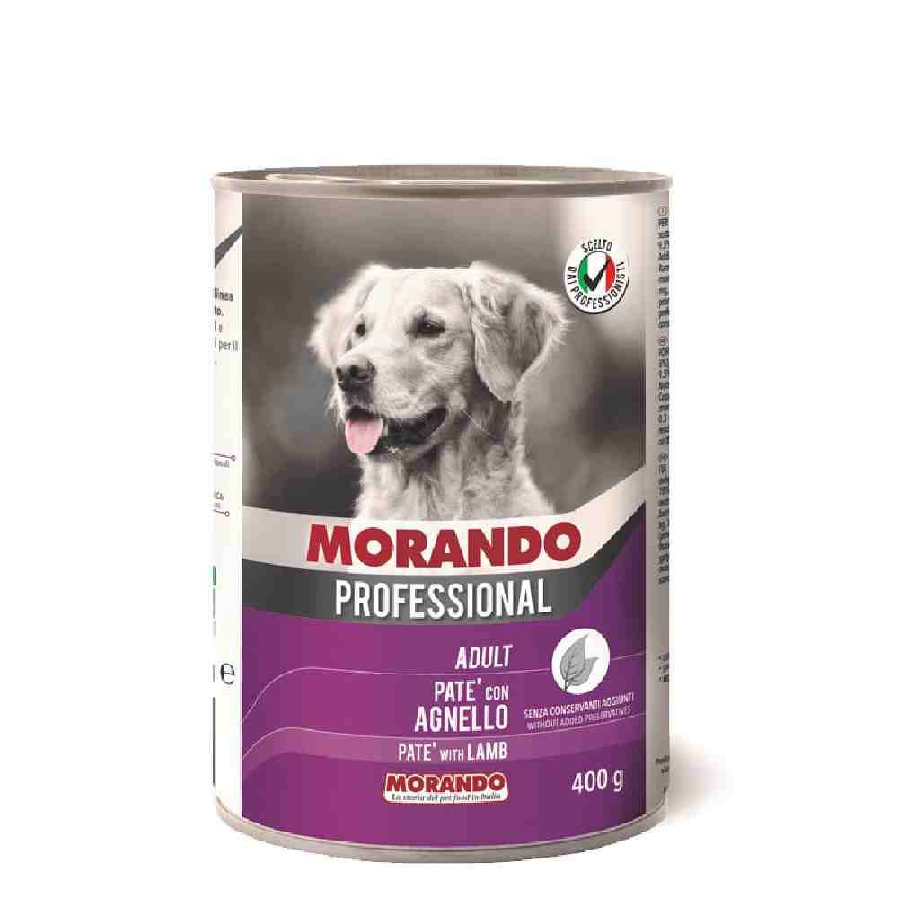 PATE' CANE ADULT CON AGNELLO 400 GR - MORANDO PROFESSIONAL