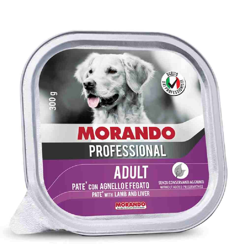 PATE' CANE ADULT CON AGNELLO E FEGATO 300 GR - MORANDO PROFESSIONAL
