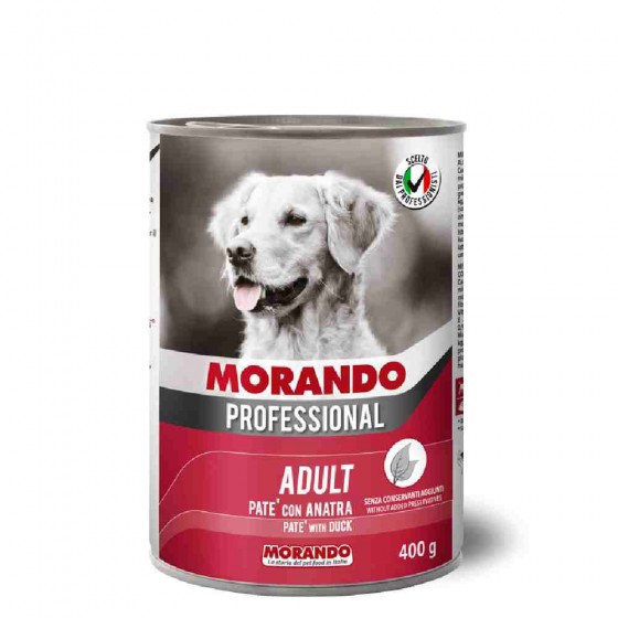 PATE' CANE ADULT CON ANATRA 400 GR - MORANDO PROFESSIONAL