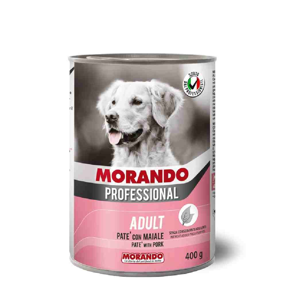 PATE' CANE ADULT CON MAIALE 400 GR - MORANDO PROFESSIONAL