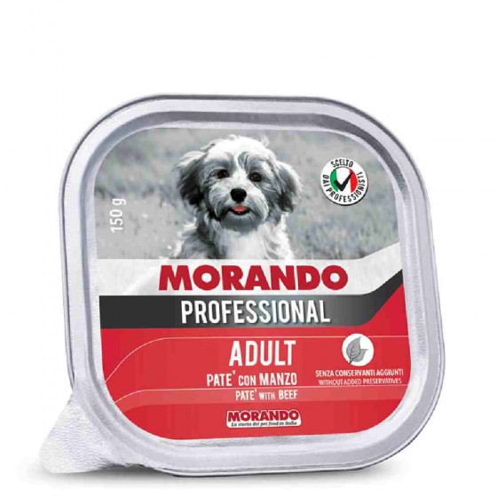 PATE' CANE ADULT CON MANZO 150 GR - MORANDO PROFESSIONAL