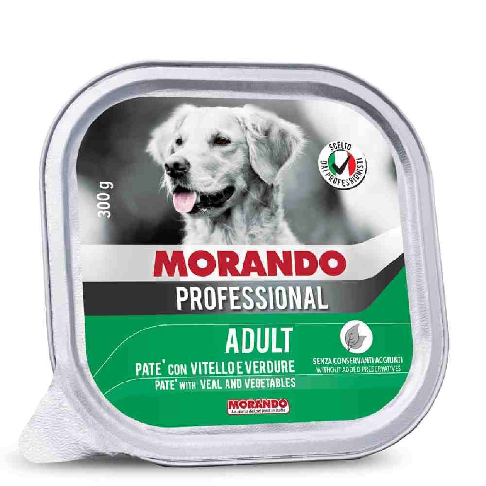 PATE' CANE ADULT CON VITELLO E VERDURE 300 GR - MORANDO PROFESSIONAL