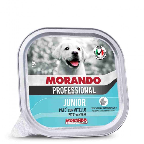 PATE' CANE JUNIOR CON VITELLO 150 GR - MORANDO PROFESSIONAL