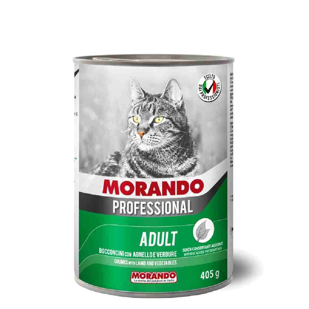 BOCCONCINI GATTO ADULT CON AGNELLO E VERDURE 405 GR - MORANDO PROFESSIONAL