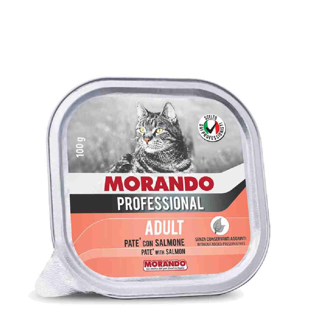 PATE' GATTO ADULT CON SALMONE 100 GR - MORANDO PROFESSIONAL