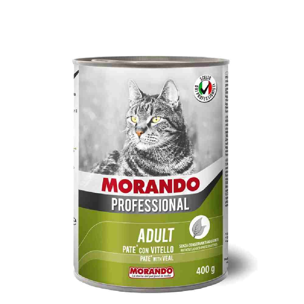 PATE' GATTO ADULT CON VITELLO 400 GR - MORANDO PROFESSIONAL