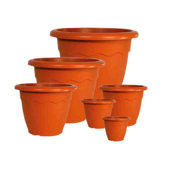 VASO PER FIORI MODELLO VULCANO Ø 16 COLORE TERRACOTTA - DUPLAST