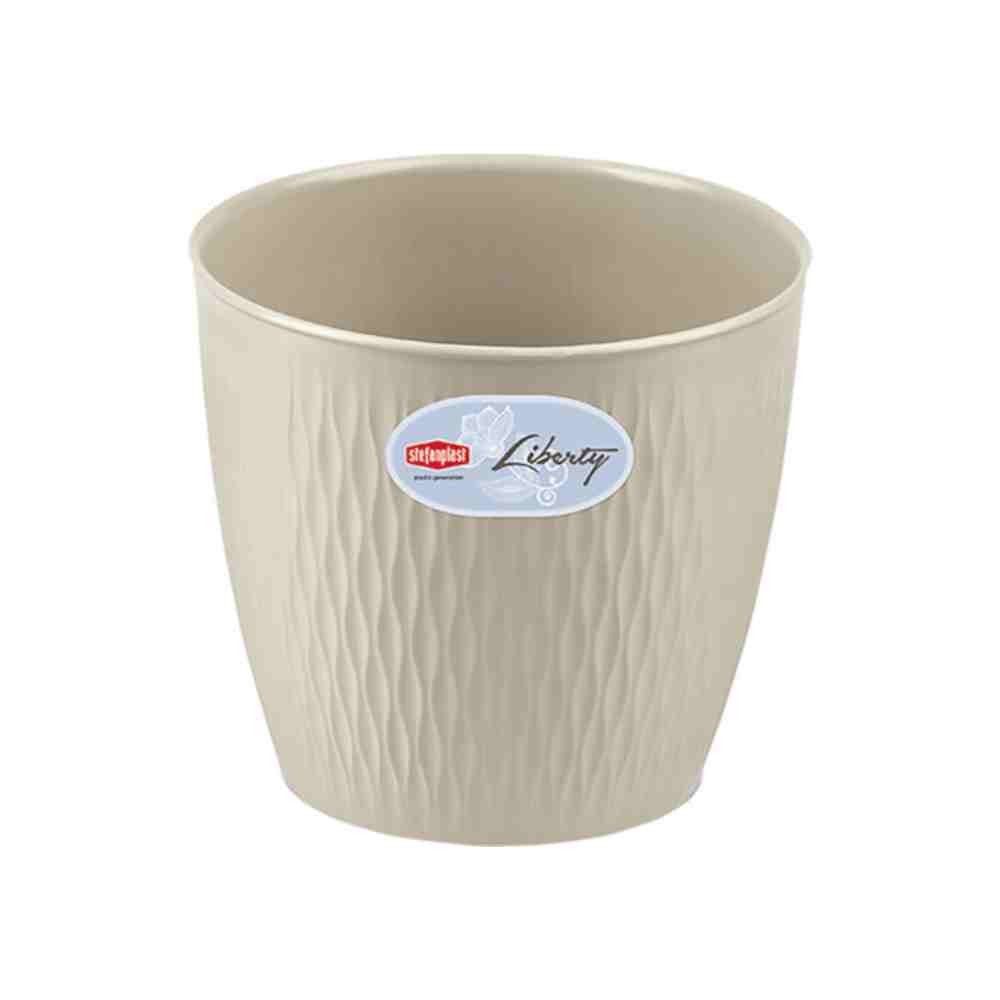 VASO PER FIORI MODELLO LIBERTY Ø 16 CM COLORE BEIGE - STEFANPLAST