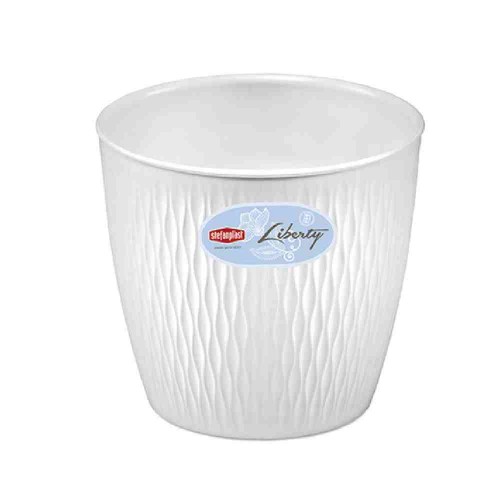 VASO PER FIORI MODELLO LIBERTY Ø 25 CM COLORE BIANCO - STEFANPLAST