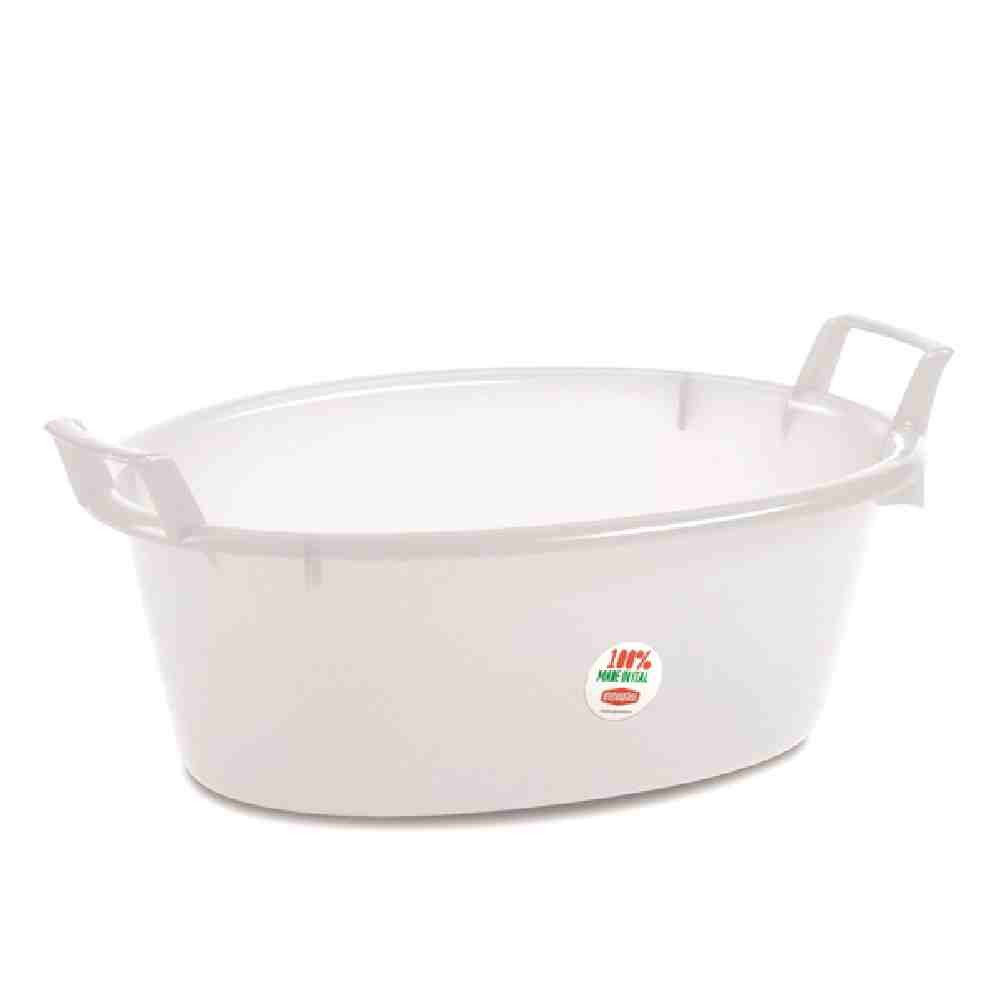 BACINELLA OVALE 50 CM 16 LT COLORE NEUTRO