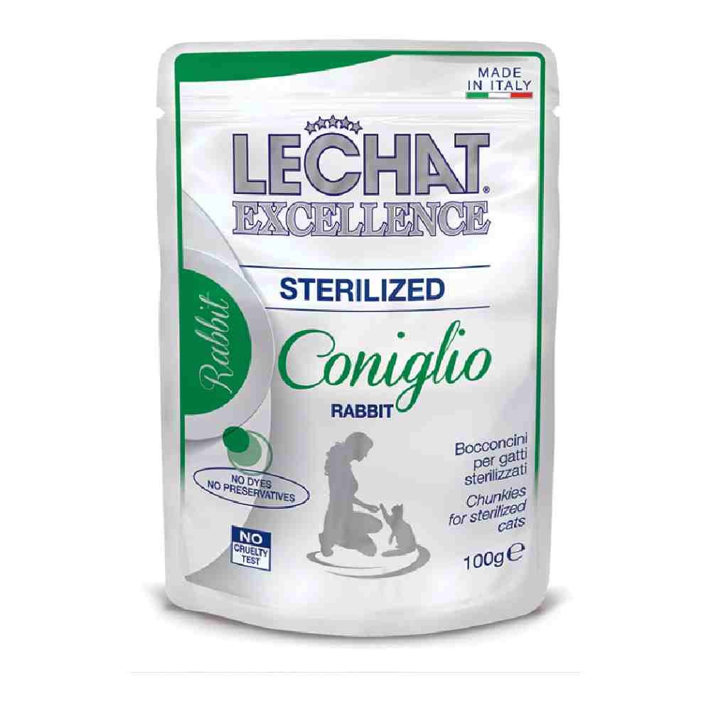 BOCCONCINI GATTO LECHAT EXCELLENCE STERILIZED ADULT CON CONIGLIO 100 GR - MONGE