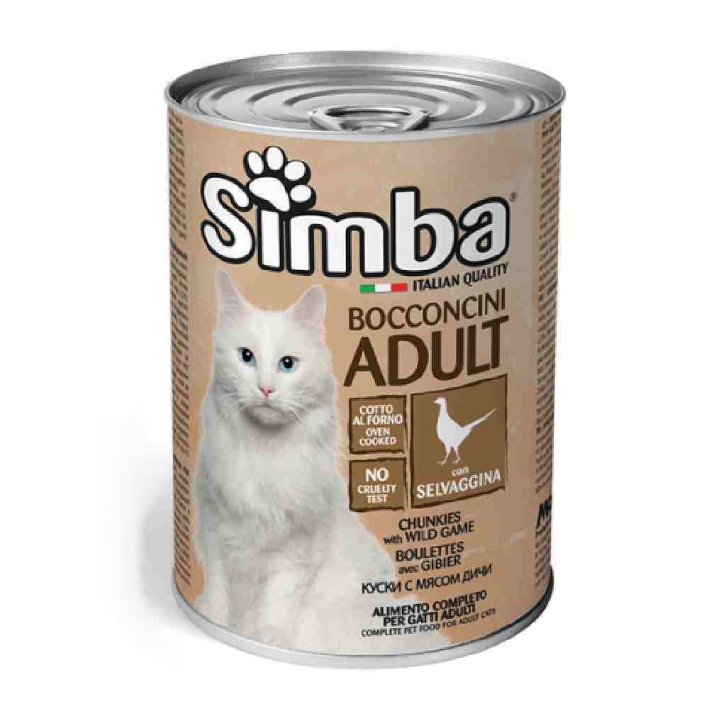 BOCCONCINI GATTO SIMBA ADULT CON SELVAGGINA 415 GR - MONGE