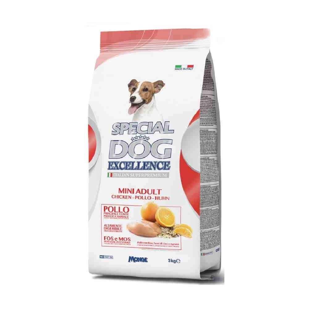 CROCCHETTE CANE SPECIAL DOG EXCELLENCE MINI ADULT CON POLLO 3 KG - MONGE