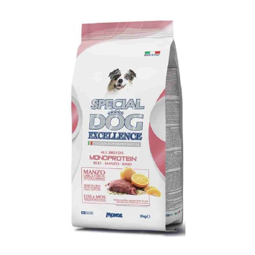 CROCCHETTE CANE SPECIAL DOG EXCELLENCE MONOPROTEIN ALL BREEDS CON MANZO 3  KG - MONGE