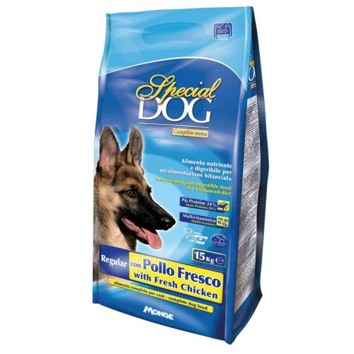 CROCCHETTE CANE SPECIAL DOG REGULAR ADULT CON POLLO FRESCO 15 KG - MONGE