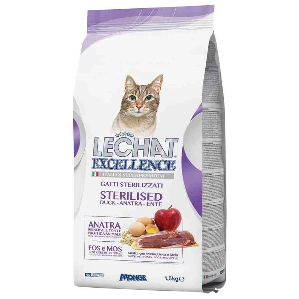 CROCCHETTE GATTO LECHAT EXCELLENCE STERILISED CON ANATRA 1,5 KG - MONGE