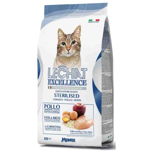 CROCCHETTE GATTO LECHAT EXCELLENCE STERILISED CON POLLO 400 GR - MONGE