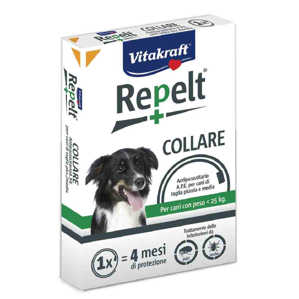 REPELT + COLLARE ANTIPARASSITARIO A.P.E. PER CANI FINO A 25 KG - VITAKRAFT REPELT + COLLARE ANTIPARASSITARIO A.P.E. PER CANI FINO A 25 KG - VITAKRAFT