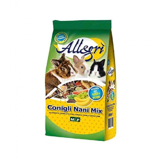 MANGIME PER CONIGLI NANI MIX 800 GR - ALLEGRI'