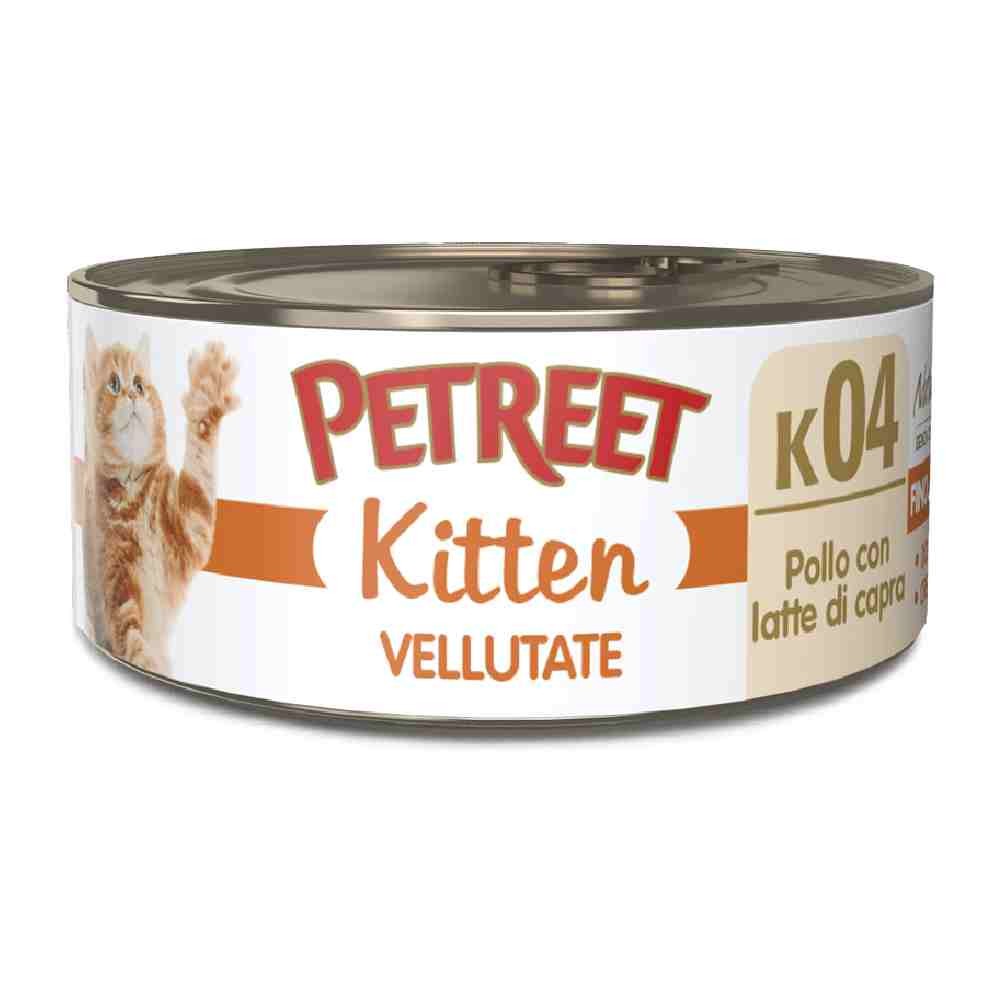 VELLUTATA PER GATTO KITTEN CON POLLO E LATTE DI CAPRA 60 GR - PETREET