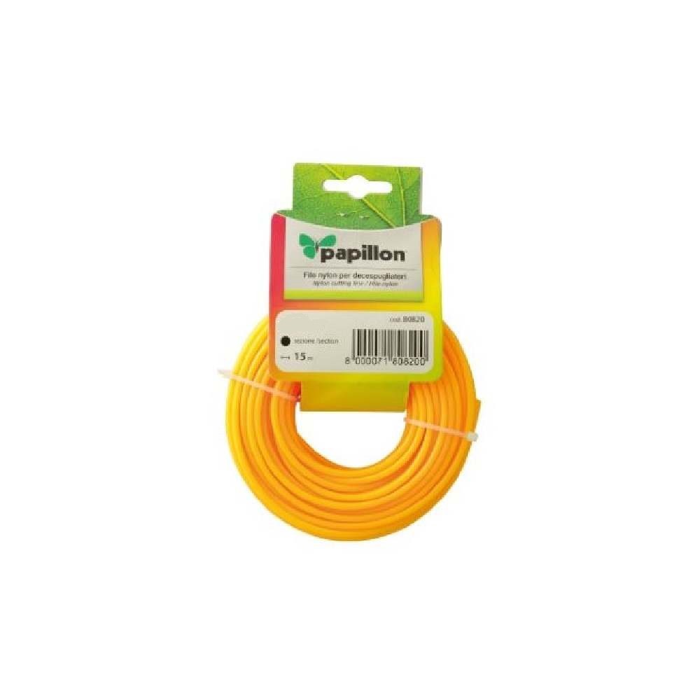 FILO NYLON ACCESSORIO DECESPUGLIATORE PROFILO TONDOØ 3,0 MM X 15 M - PAPILLON