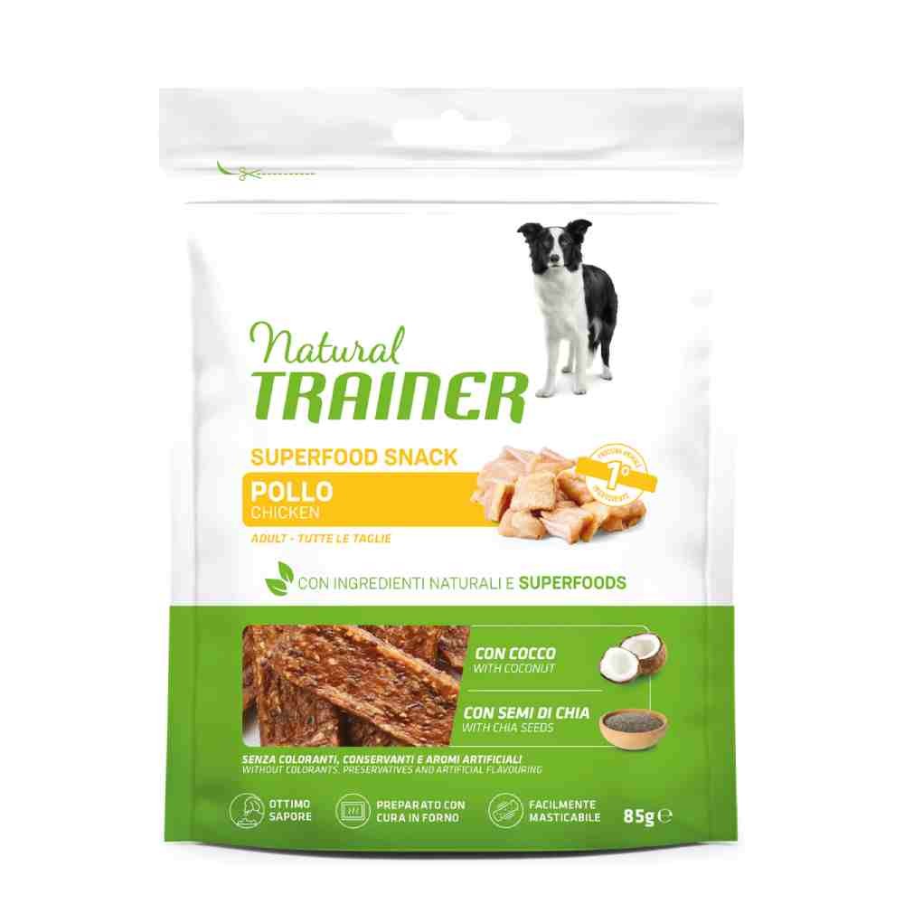 SUPERFOOD SNACK PER CANE ADULT GUSTO POLLO 85 GR - NATURAL TRAINER