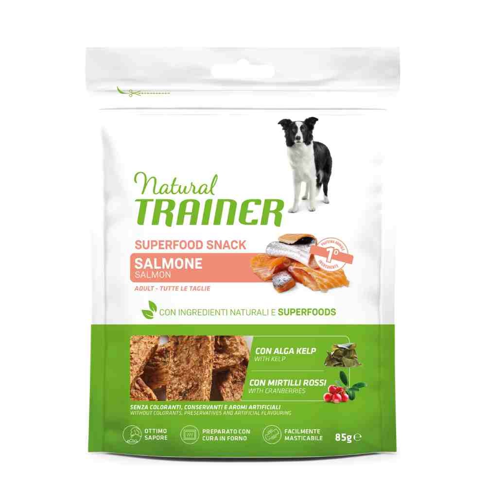 SUPERFOOD SNACK PER CANE ADULT GUSTO SALMONE 85 GR - NATURAL TRAINER
