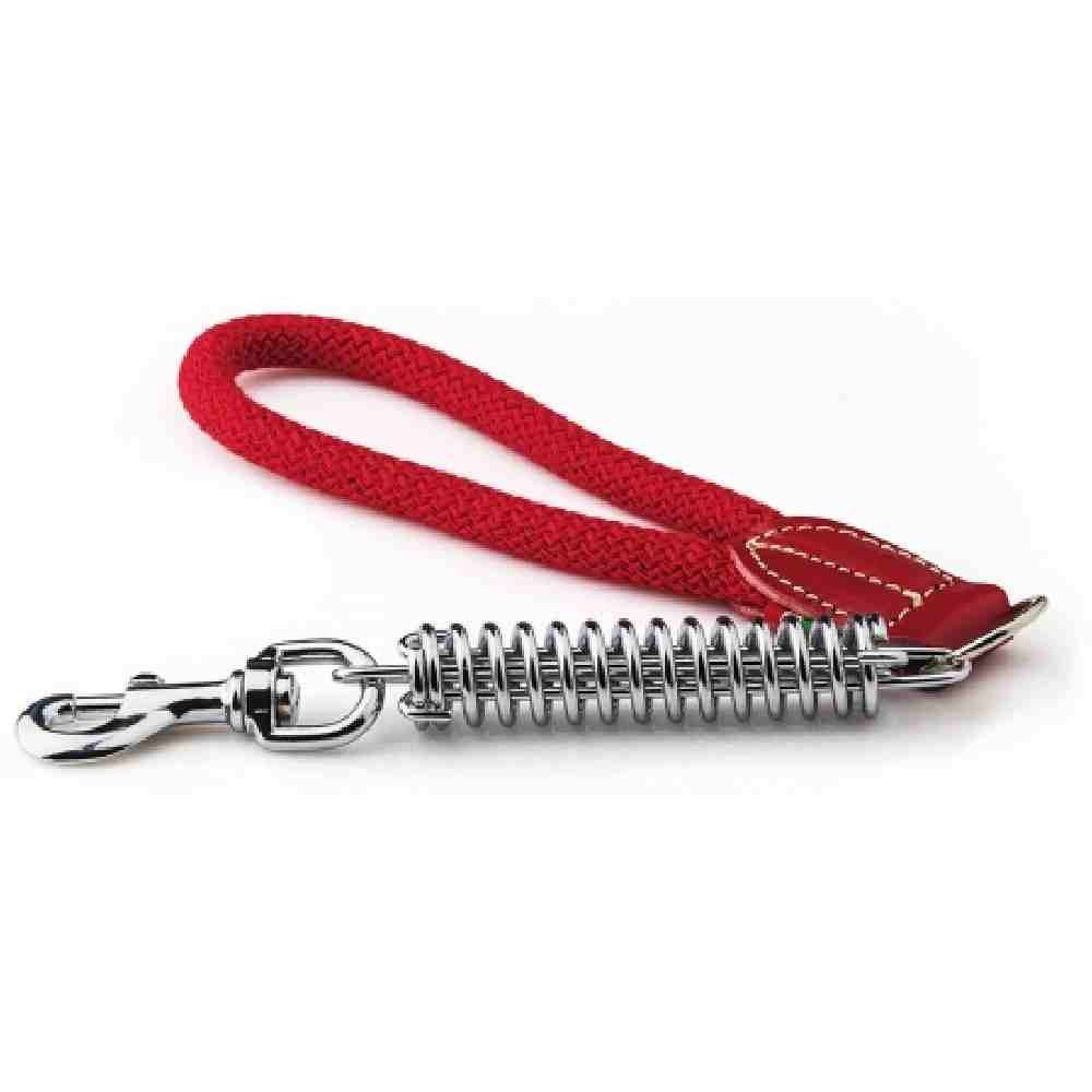 MANIGLIA CORDA COTONE Ø 12 CM PER CANE CON AMMORTIZZATORE COLORE CELESTE