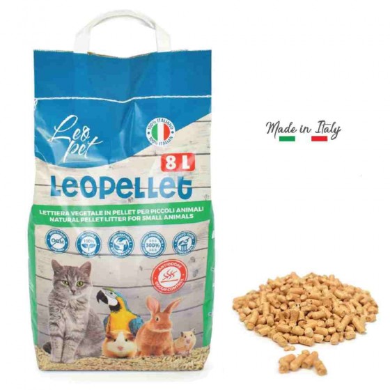 LETTIERA VEGETALE LEOPELLET 8 LT - LEOPET