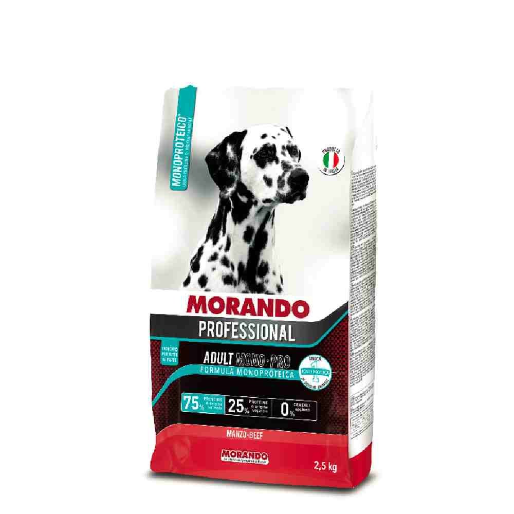 CROCCHETTE CANE ADULT MONO-PRO CON MANZO 2,5 KG - MORANDO PROFESSIONAL