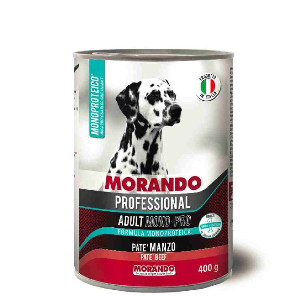 PATE' CANE ADULT MONO-PRO CON MANZO 400 GR - MORANDO PROFESSIONAL