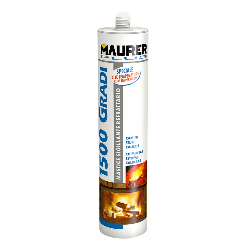 MASTICE SIGILLANTE REFRATTARIO 1500°C COLORE NERO 310ML - MAURER PLUS MASTICE SIGILLANTE REFRATTARIO 1500°C COLORE NERO 310ML - MAURER PLUS