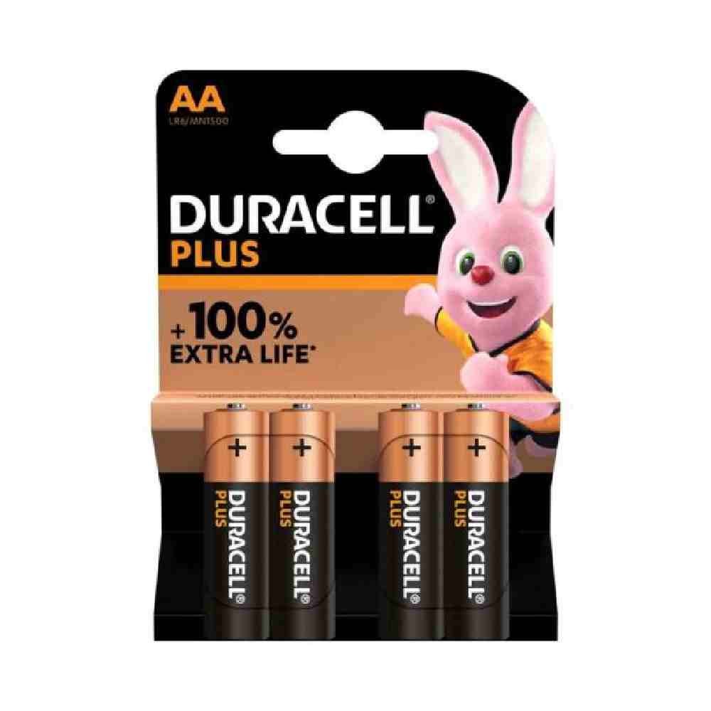 BATTERIE ALKALINE STILO 4 PZ - DURACELL PLUS